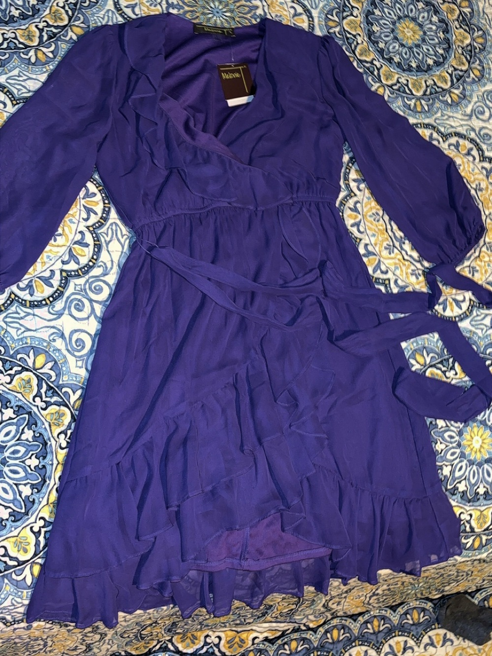 Purple Ruffle Dress small